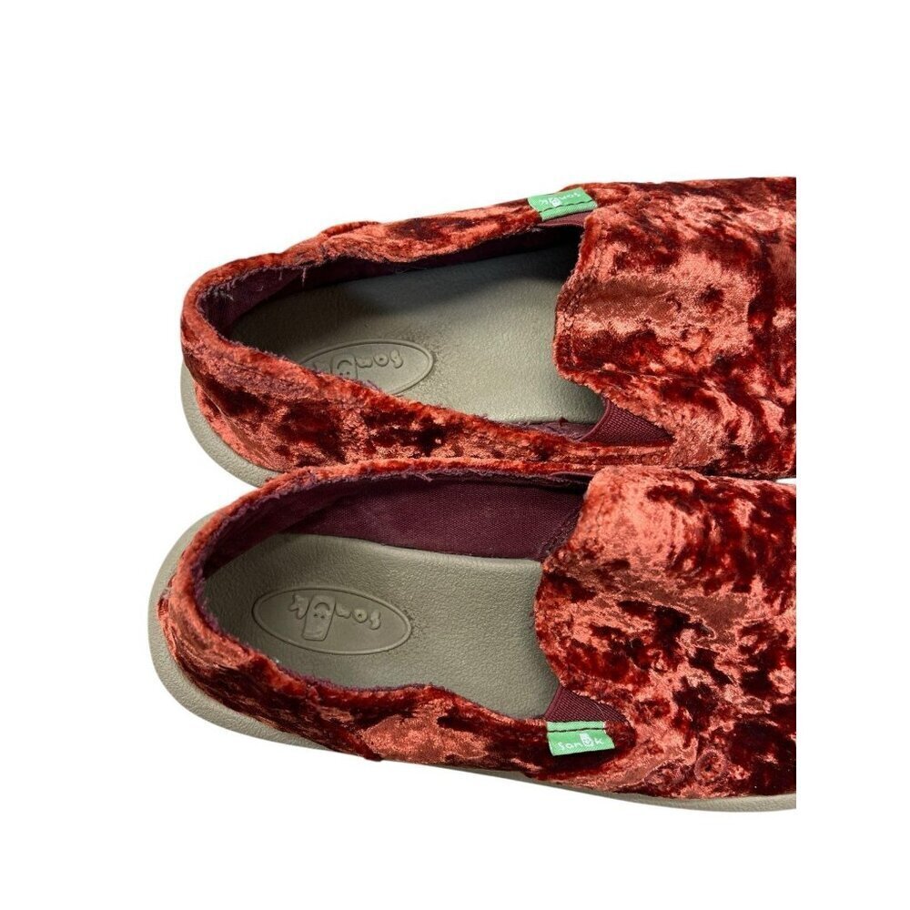 Sanuk Syrah Donna Cruz Velvet Sidewalk Surfer Shoes Women US 8 EUR 39 - Picture 2 of 7